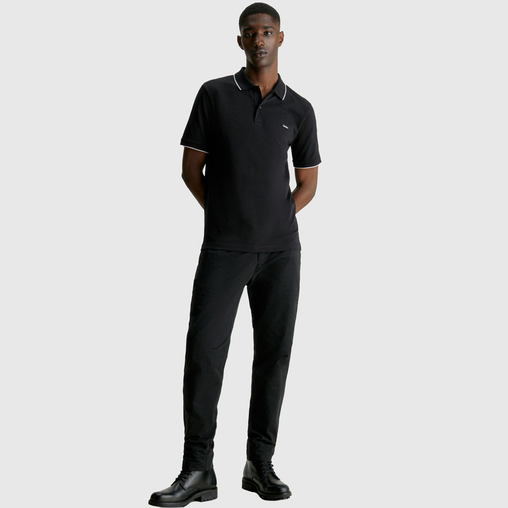 Stretch Pique Golfer - Black