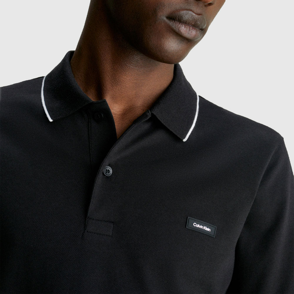 Stretch Pique Golfer - Black