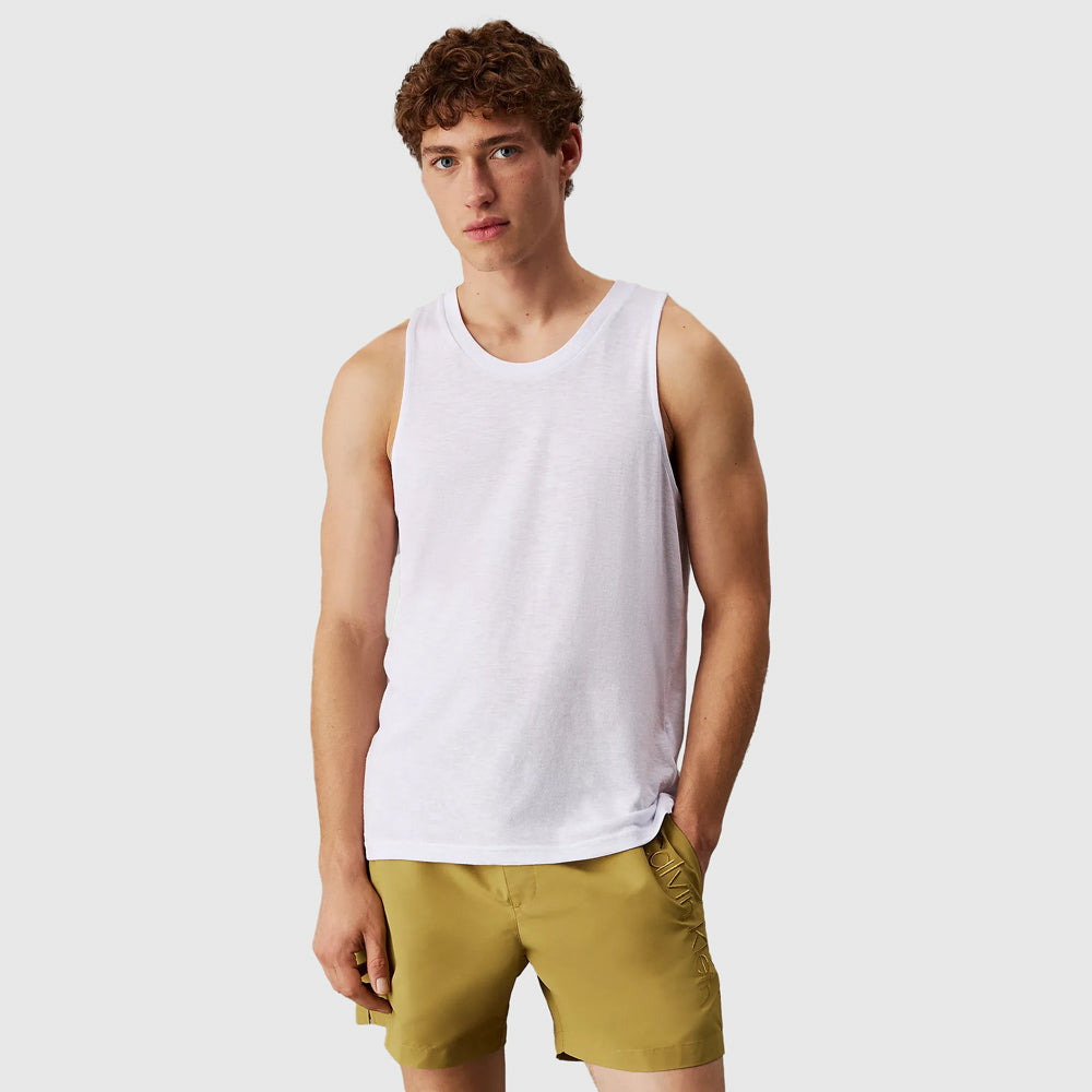Calvin Klein Swim Tank - White |ThirdBaseUrban
