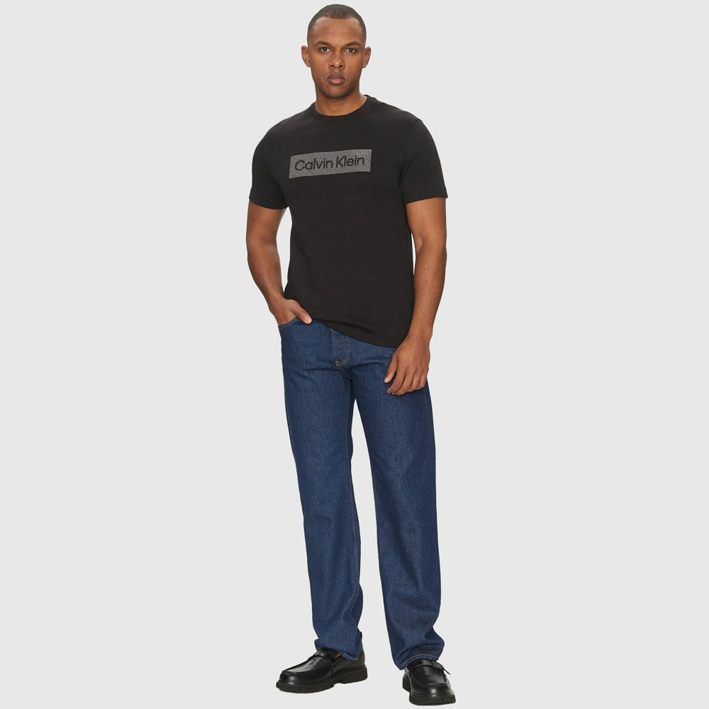 Textured Embroidery T-Shirt - Black