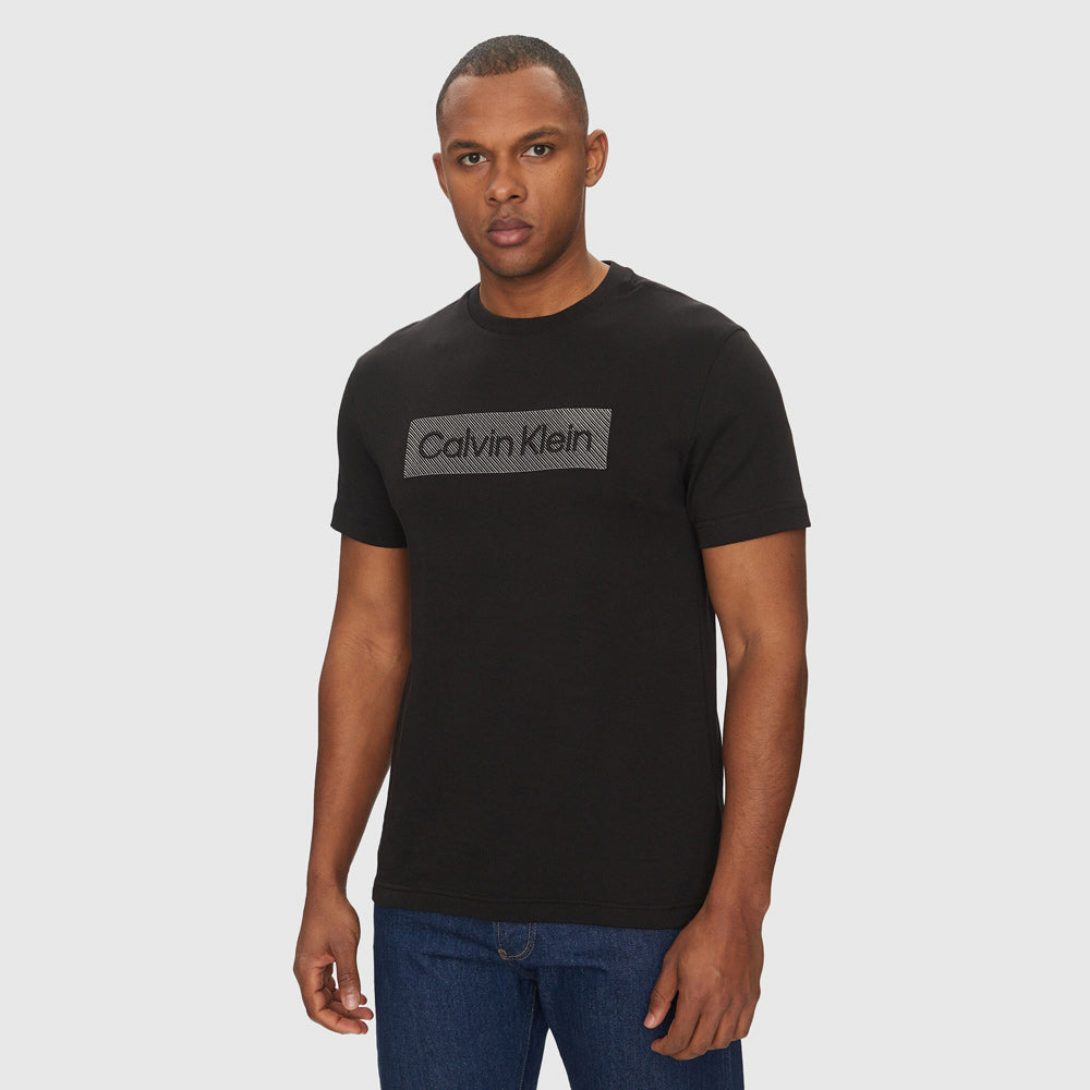 Calvin Klein Textured Embroidery T-Shirt - Black |ThirdBaseUrban