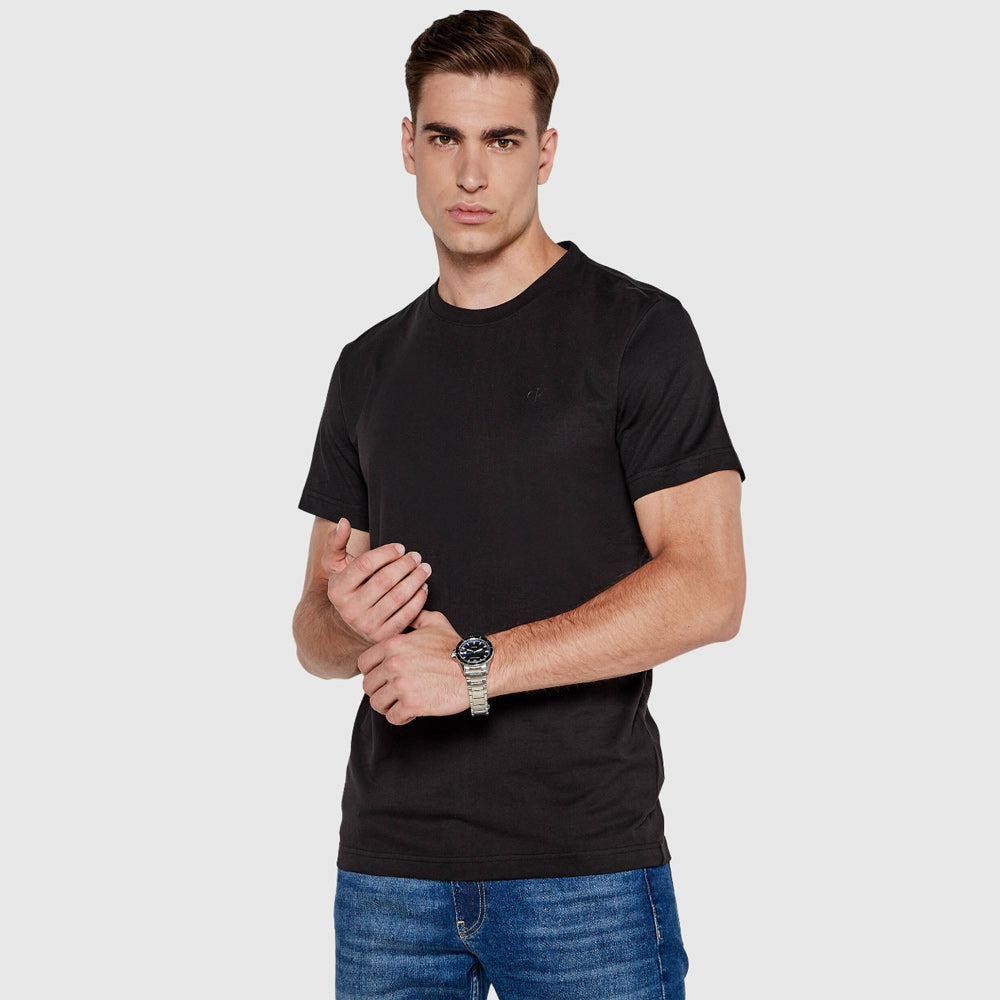 Calvin Klein Back Monologo T-Shirt - Black |ThirdBaseUrban