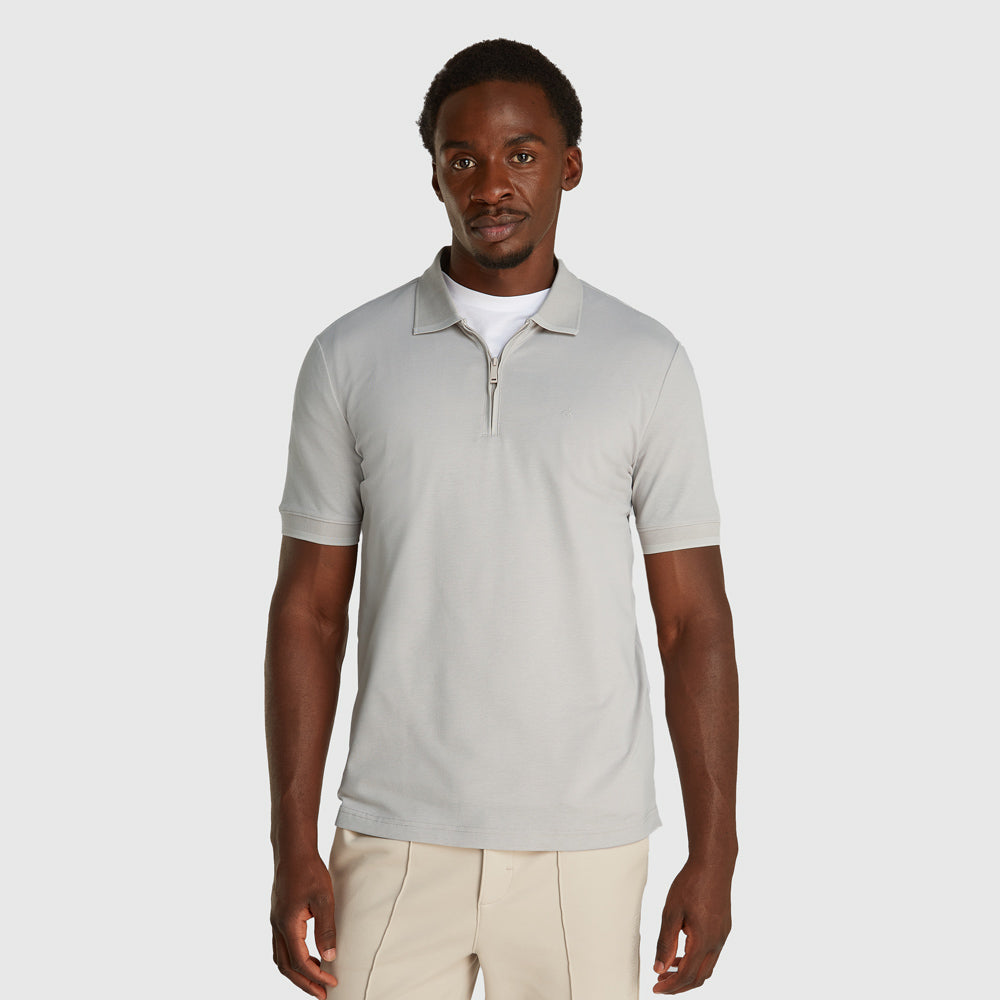Calvin Klein Thermo Tech Pique Golfer - Light Grey |ThirdBaseUrban