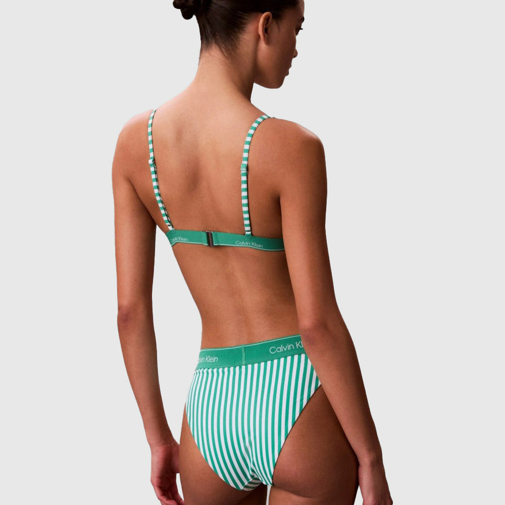Bikini Triangle -  Green Multi