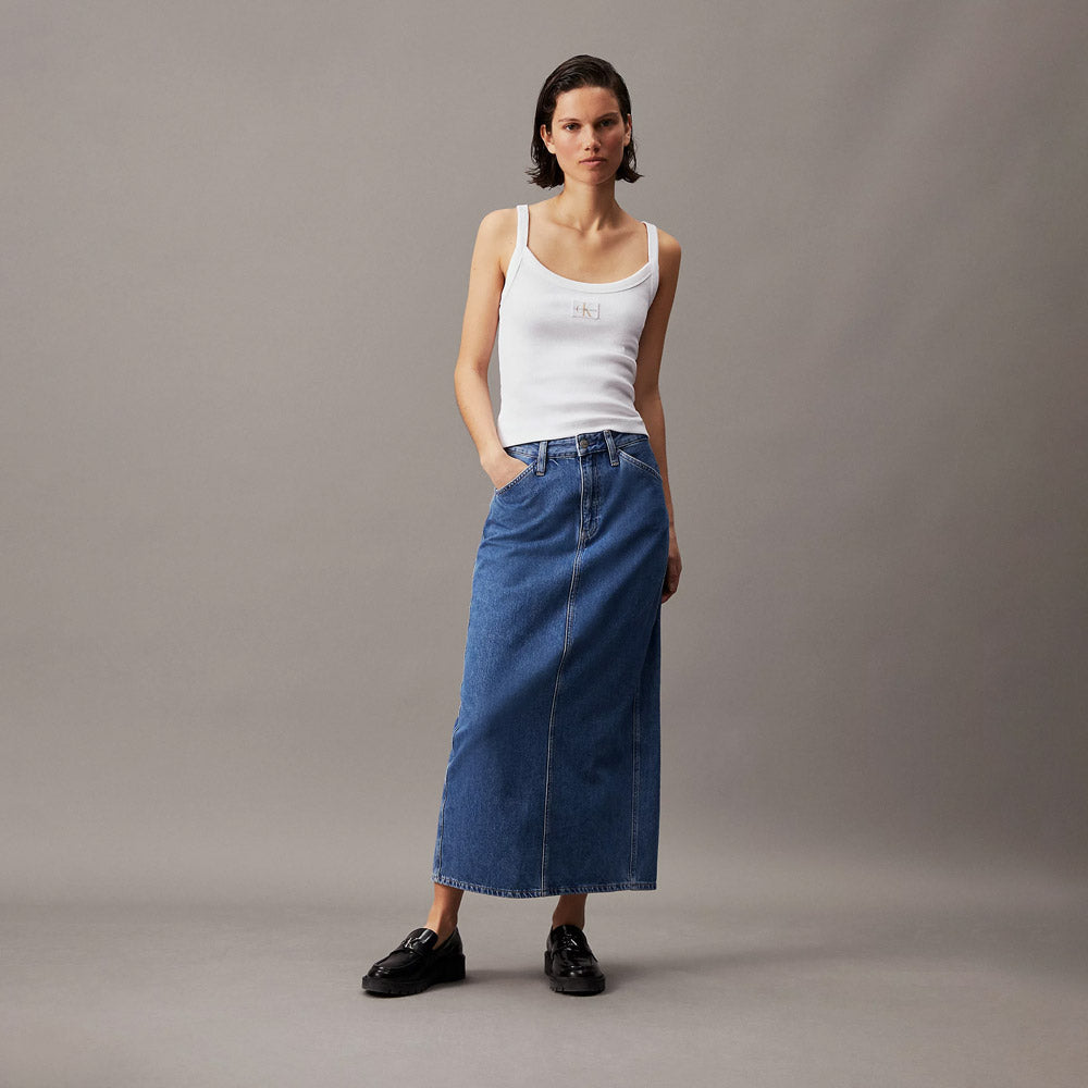 Pocket Maxi Skirt - Denim Light