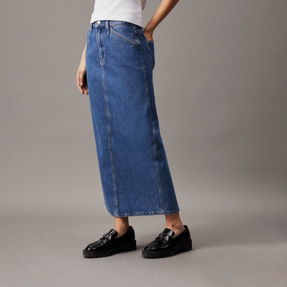 Pocket Maxi Skirt - Denim Light