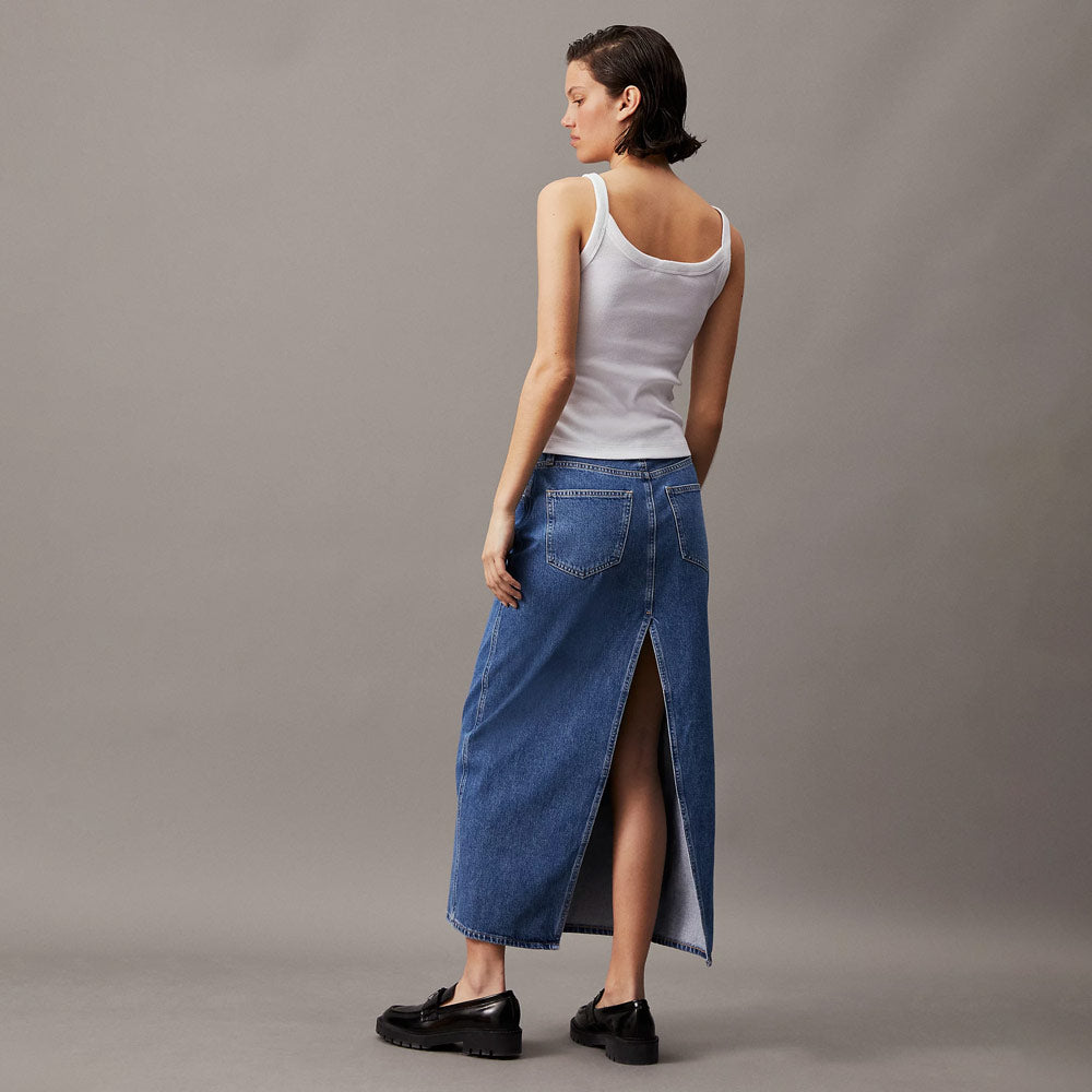 Pocket Maxi Skirt - Denim Light