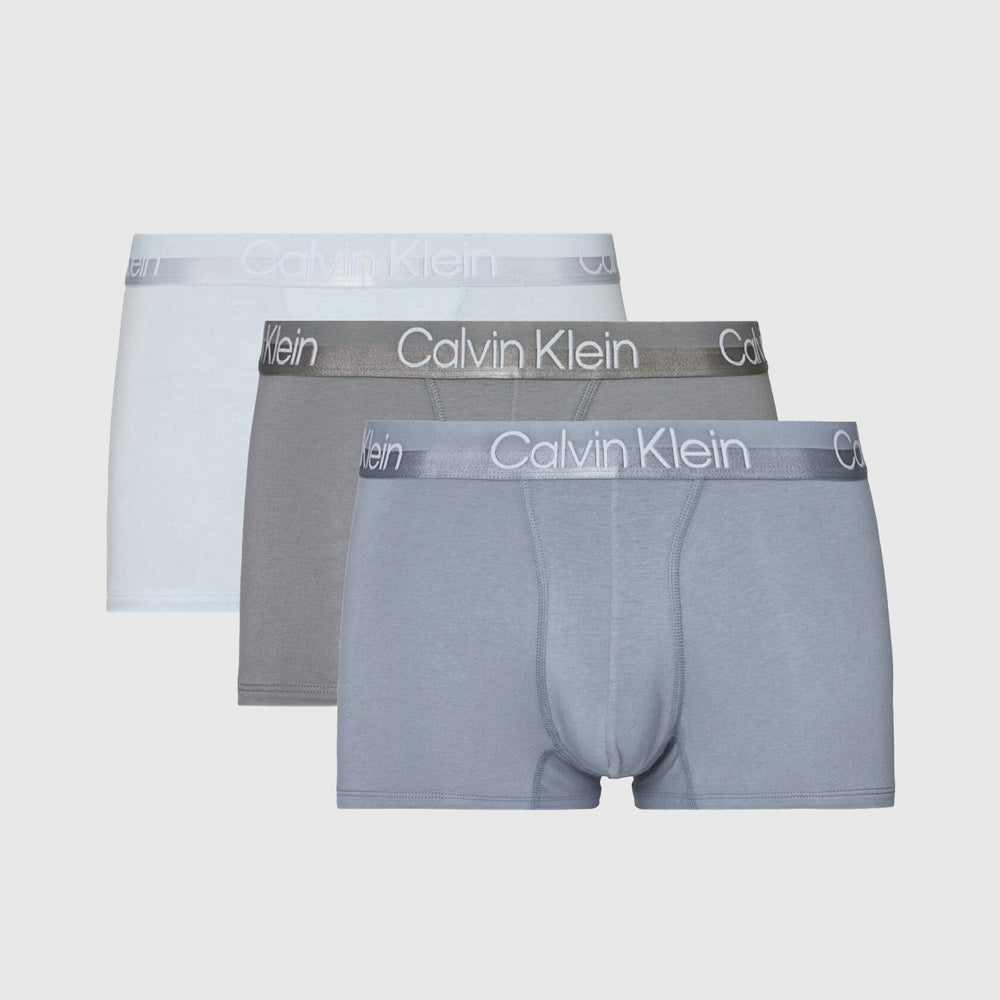 Calvin Klein 3Pack Metallic Trunks  - Black Multi |ThirdBaseUrban