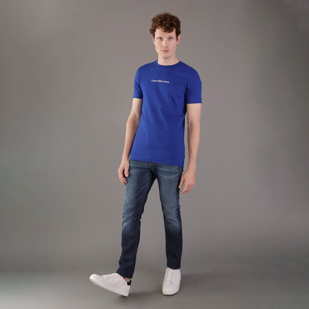 Two Tone Institutional T-Shirt - Dark Blue