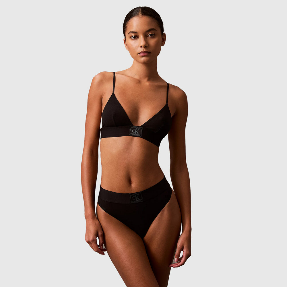 Calvin Klein Unlined Triangle Bra - Black |ThirdBaseUrban