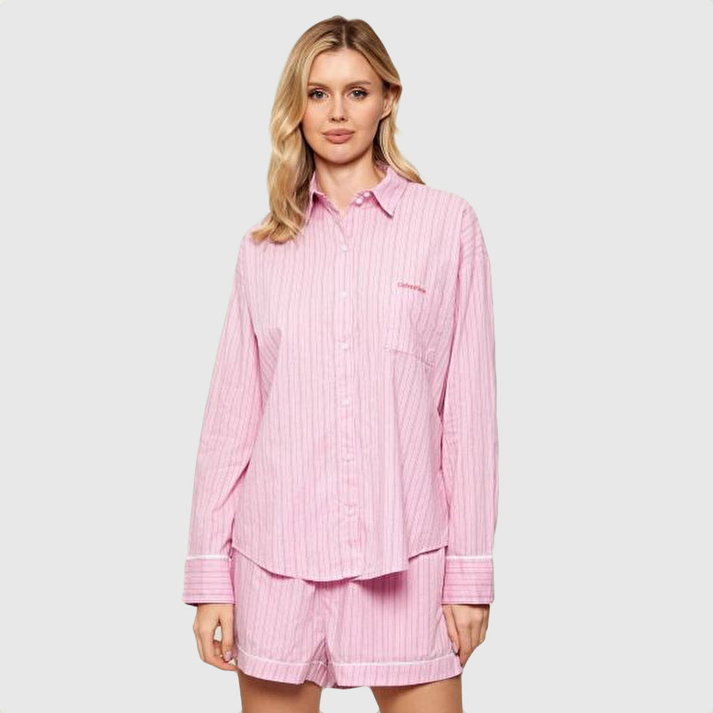 Calvin Klein V Day Shirt Short Set - Pink |ThirdBaseUrban