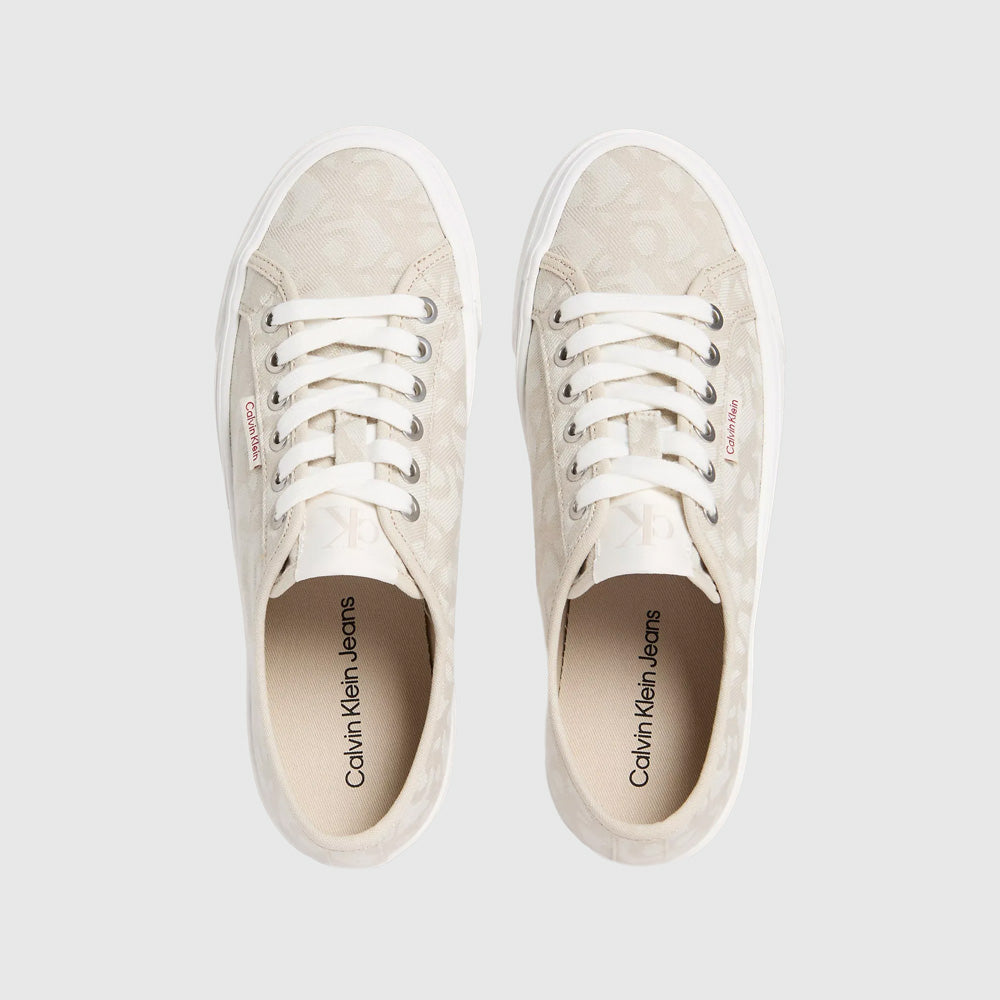 Vulc Jacquard Flatform Sneaker - Beige