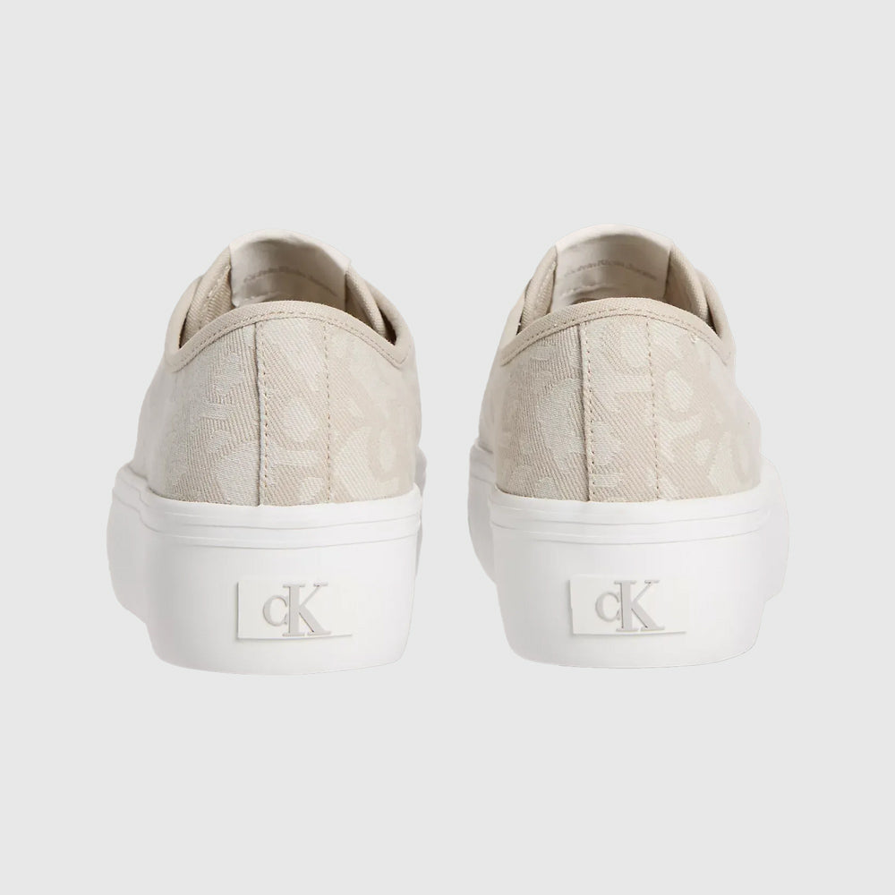 Vulc Jacquard Flatform Sneaker - Beige