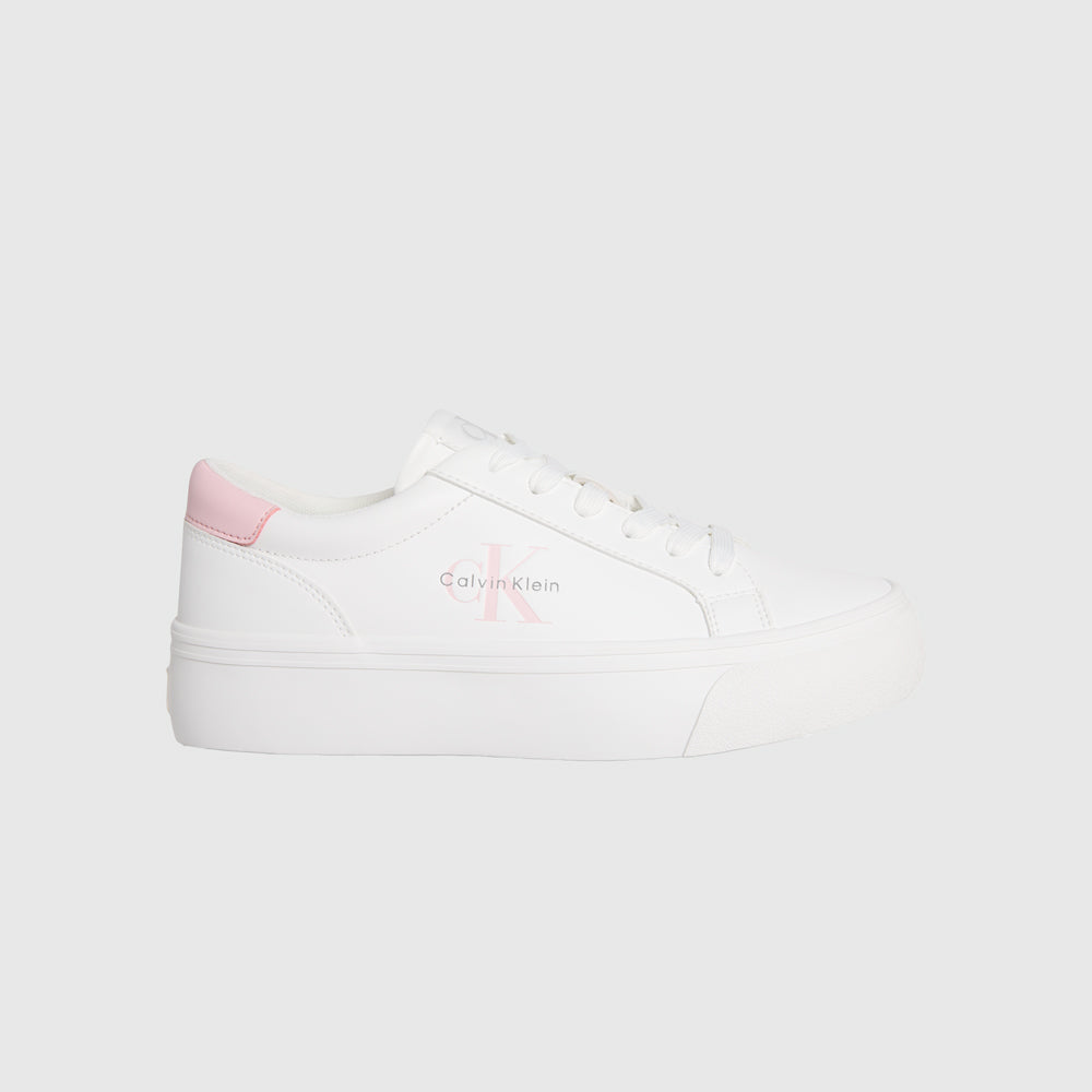 Calvin Klein Vulc Flatform Sneaker - White Multi |ThirdBaseUrban