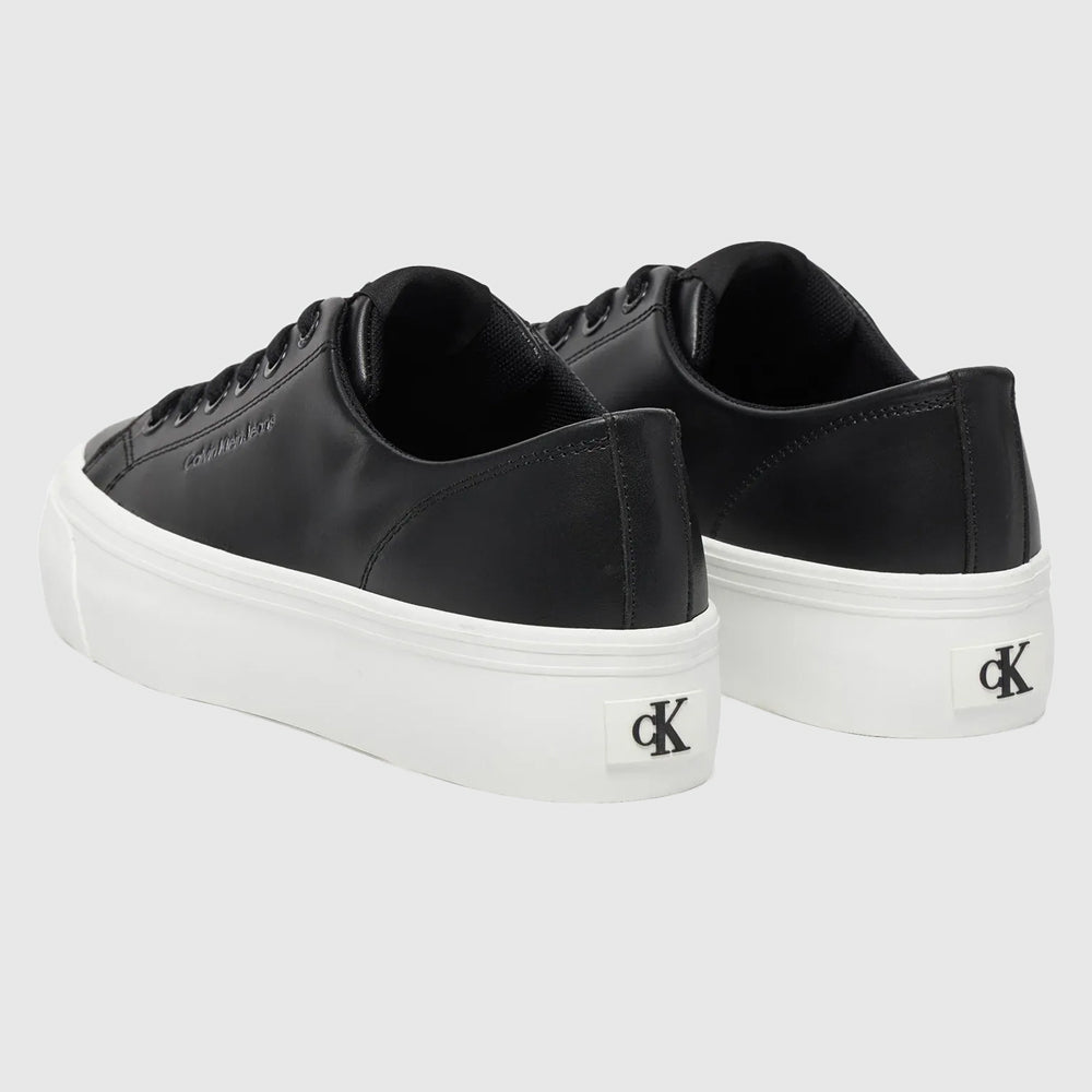 Vulc Flatform Leather Sneaker - Black / White