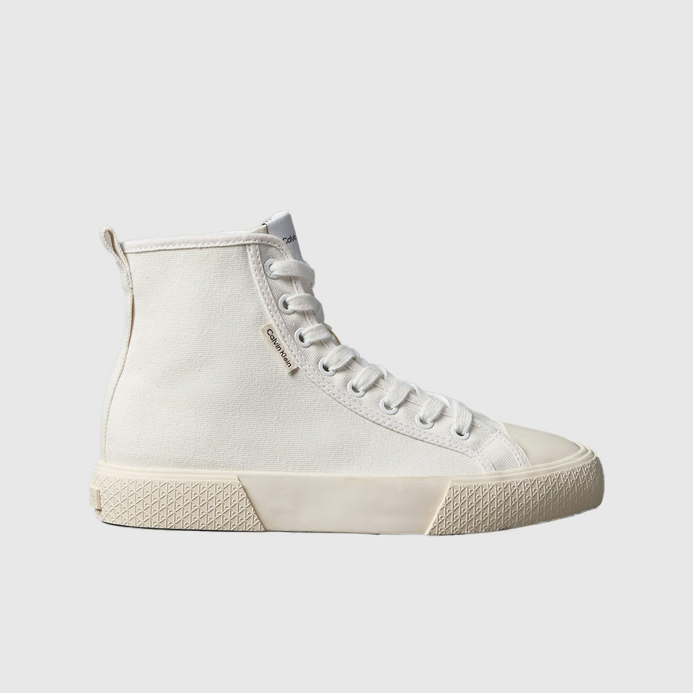 Vivy Canvas High-Top Logo Trainers - White