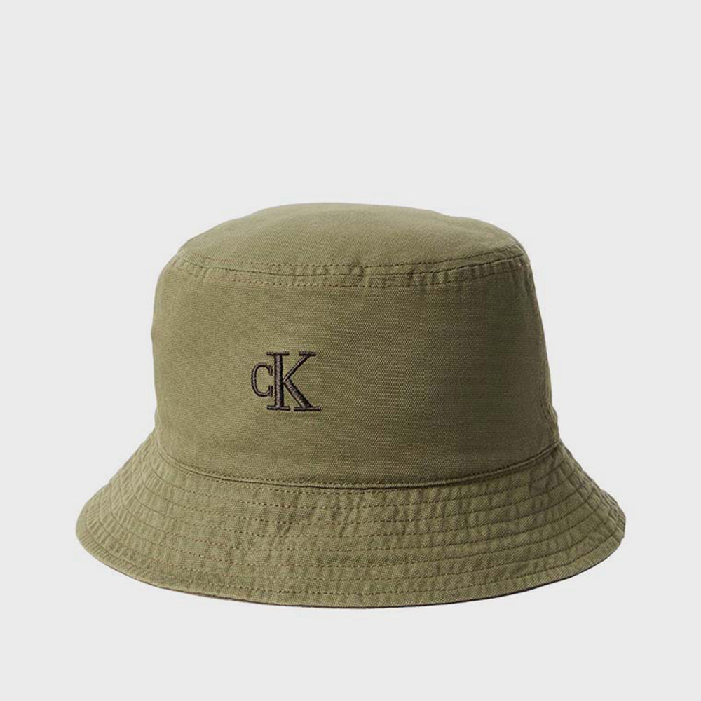 Washed Material Reversible Bucket - Green