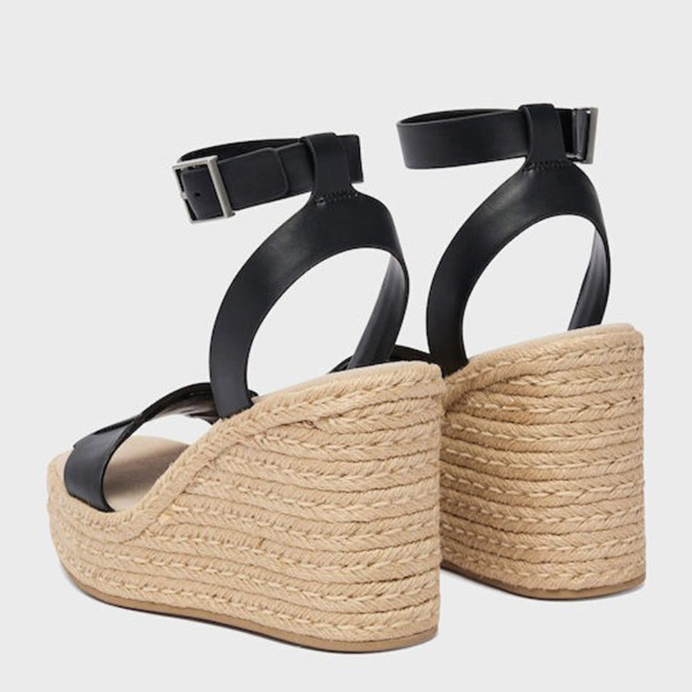 Leather Wedges - Black