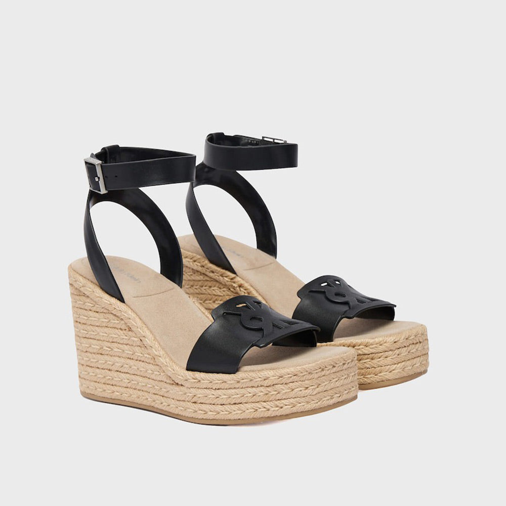 Leather Wedges - Black
