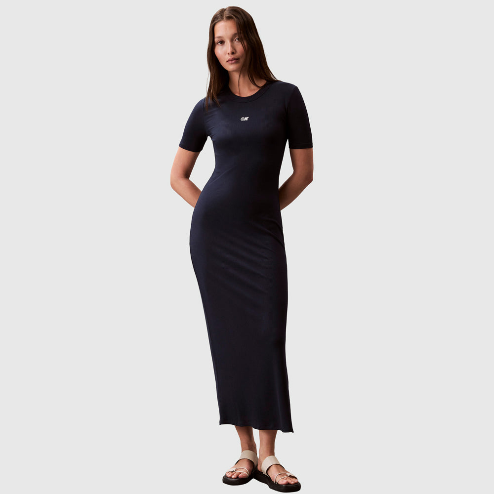 Calvin Klein Modal Rib Dress - Navy |ThirdBaseUrban