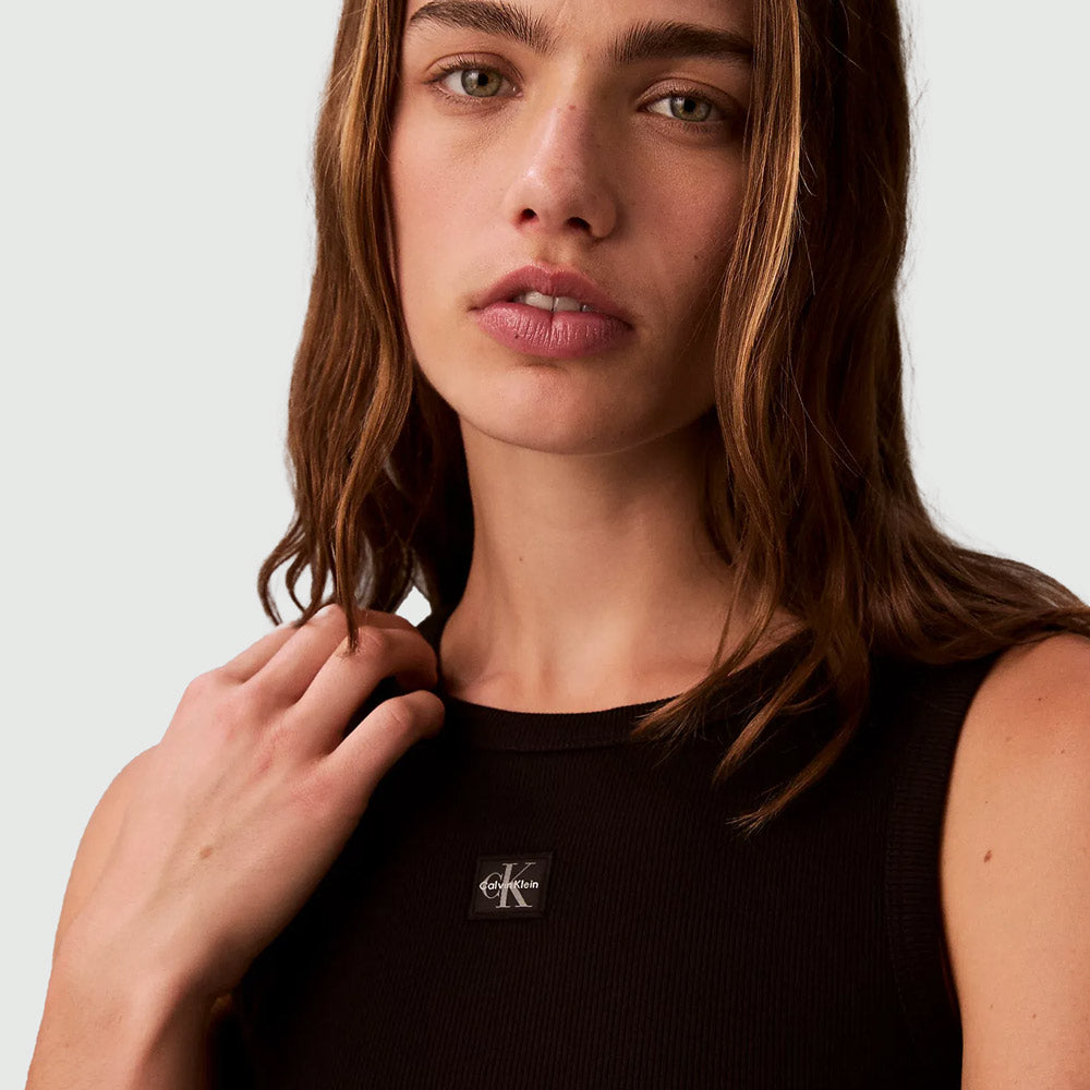 Label Rib Tank - Black