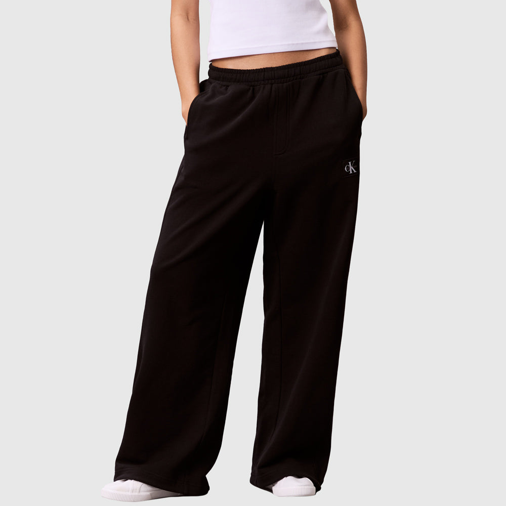 Calvin Klein Terry Badge Pant - Black |ThirdBaseUrban
