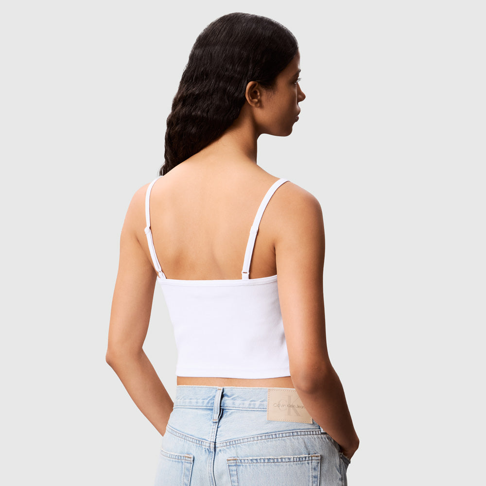 Label Rib Cami - White