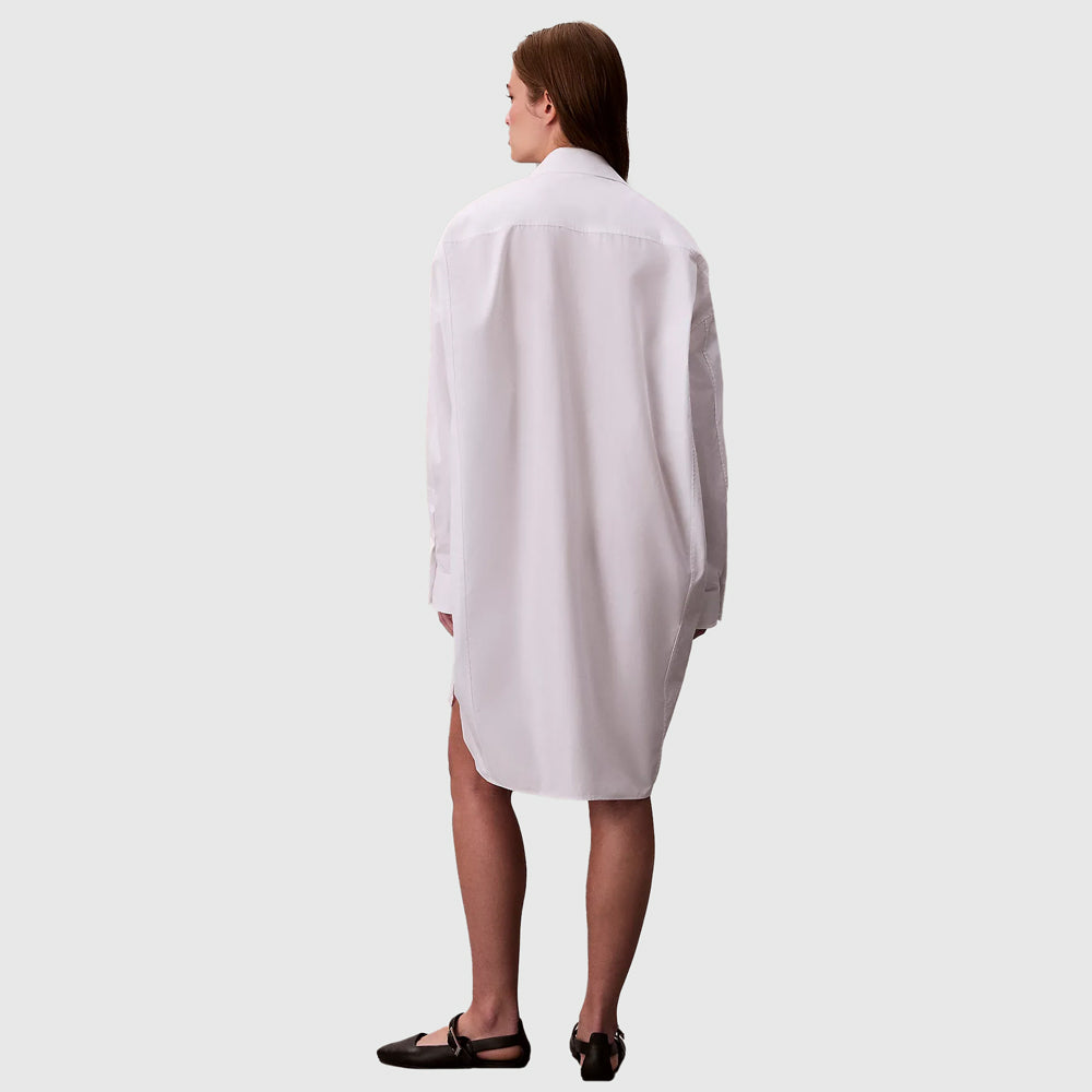 Cotton Oversized Shirtdress - White