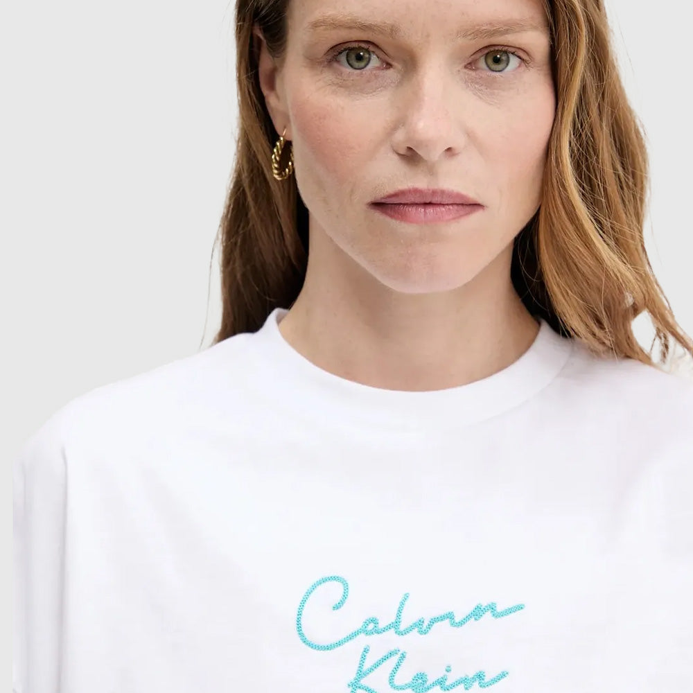 Chain Stitch T-Shirt - White