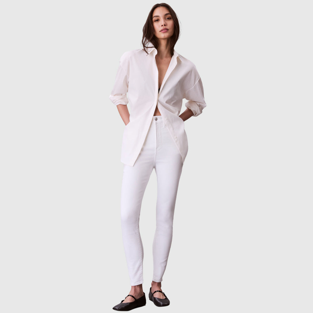 Calvin Klein High Rise Skinny Jean Chalk - White |ThirdBaseUrban