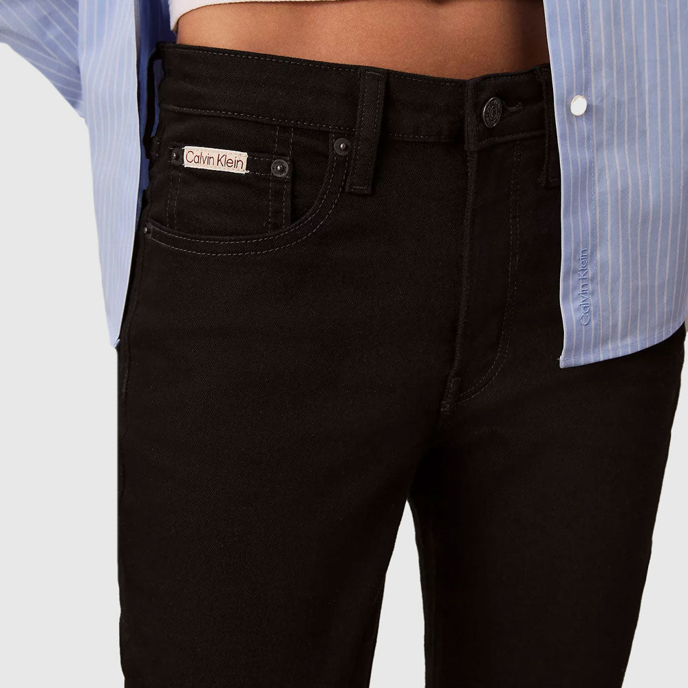 Mid Rise Skinny Jeans - Denim Black