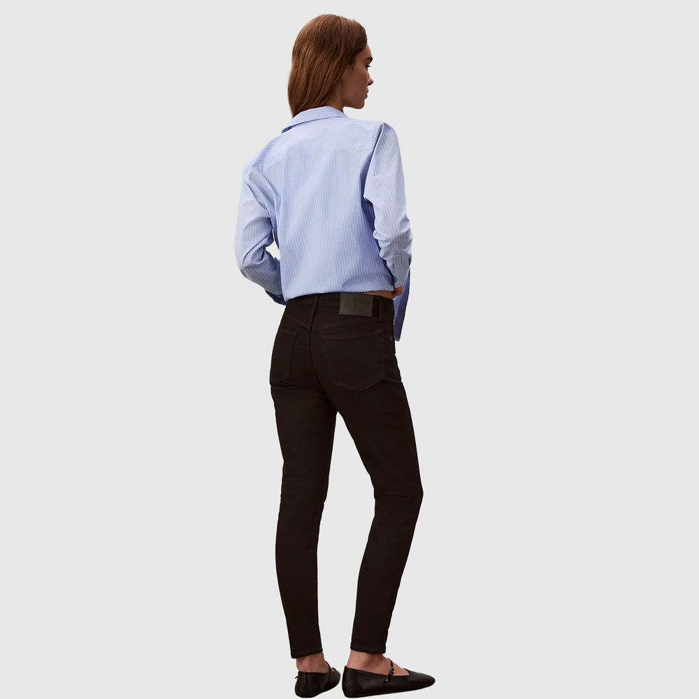 Mid Rise Skinny Jeans - Denim Black