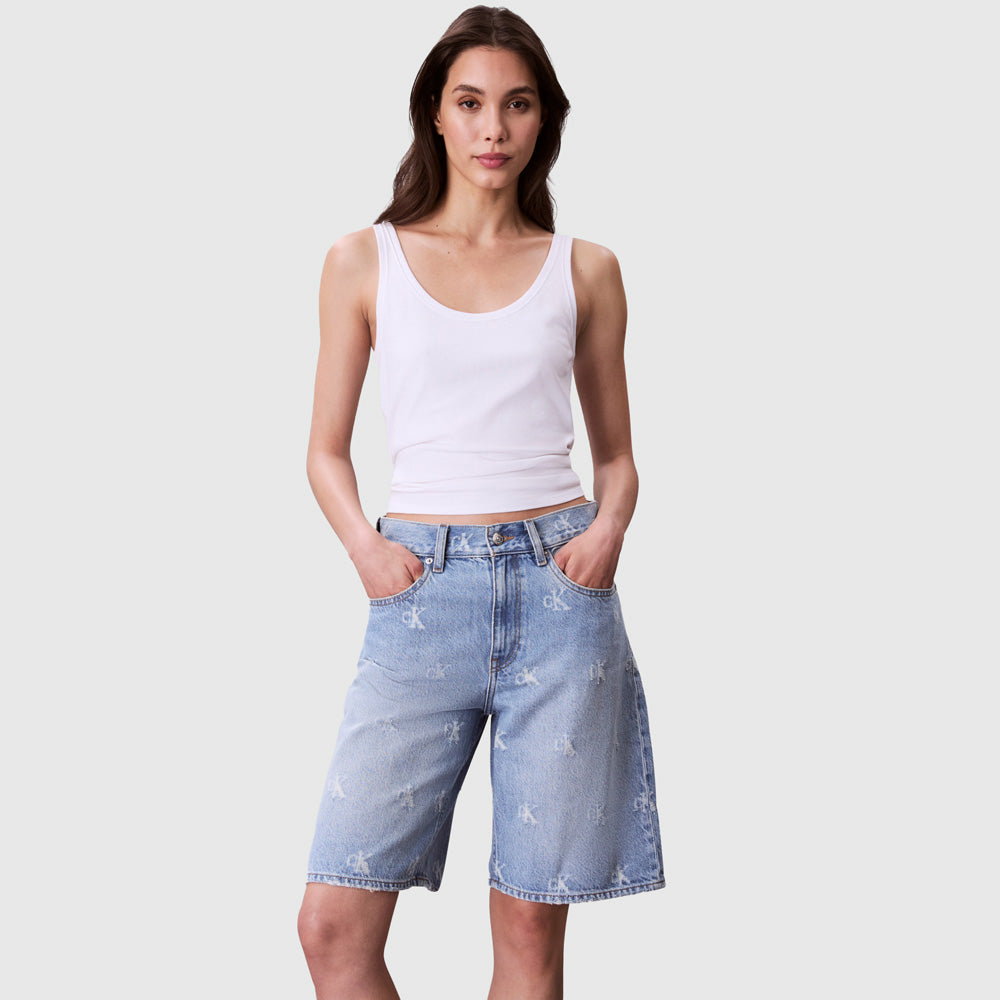 Calvin Klein Relaxed Distressed Bermuda  Indigo - Denim Light |ThirdBaseUrban