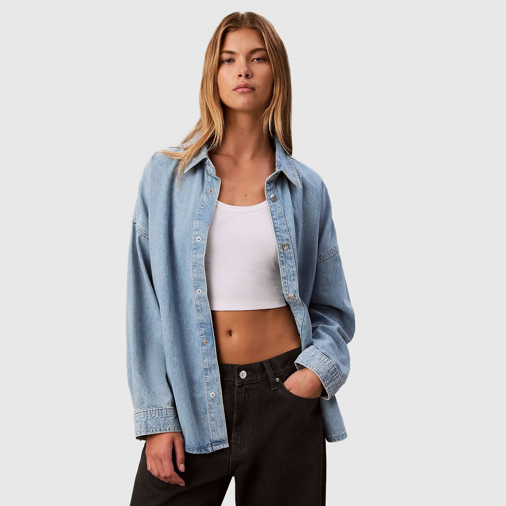 Calvin Klein Relaxed Denim Shirt - Indigo |ThirdBaseUrban