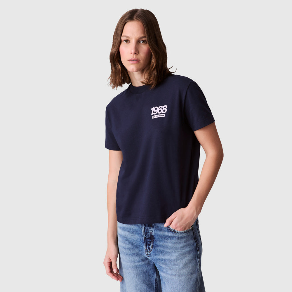 Calvin Klein Classic Logo T-Shirt - Navy |ThirdBaseUrban