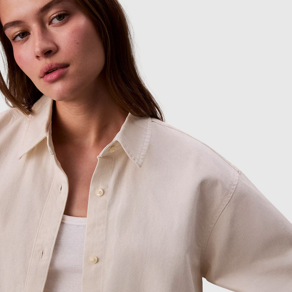 Denim Shirt - Chalk White