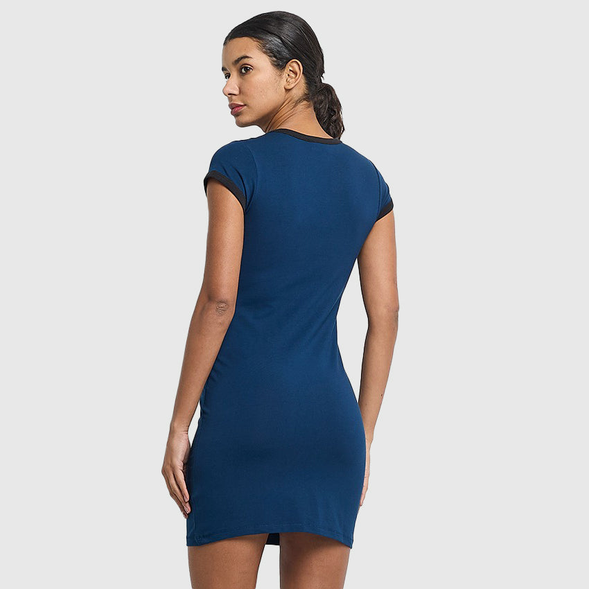 Graphic  Baby T-Shirt Dress - Navy