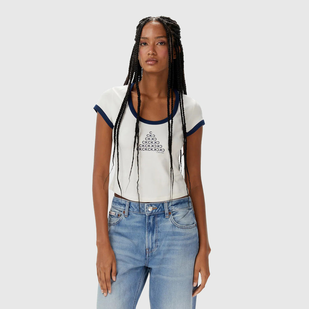 Calvin Klein Pima Graphic Baby T-Shirt - Offwhite |ThirdBaseUrban