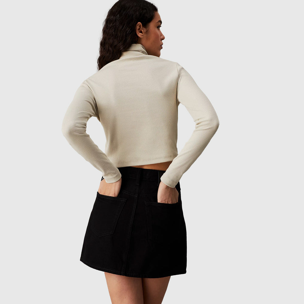 Rib Rollneck - Beige