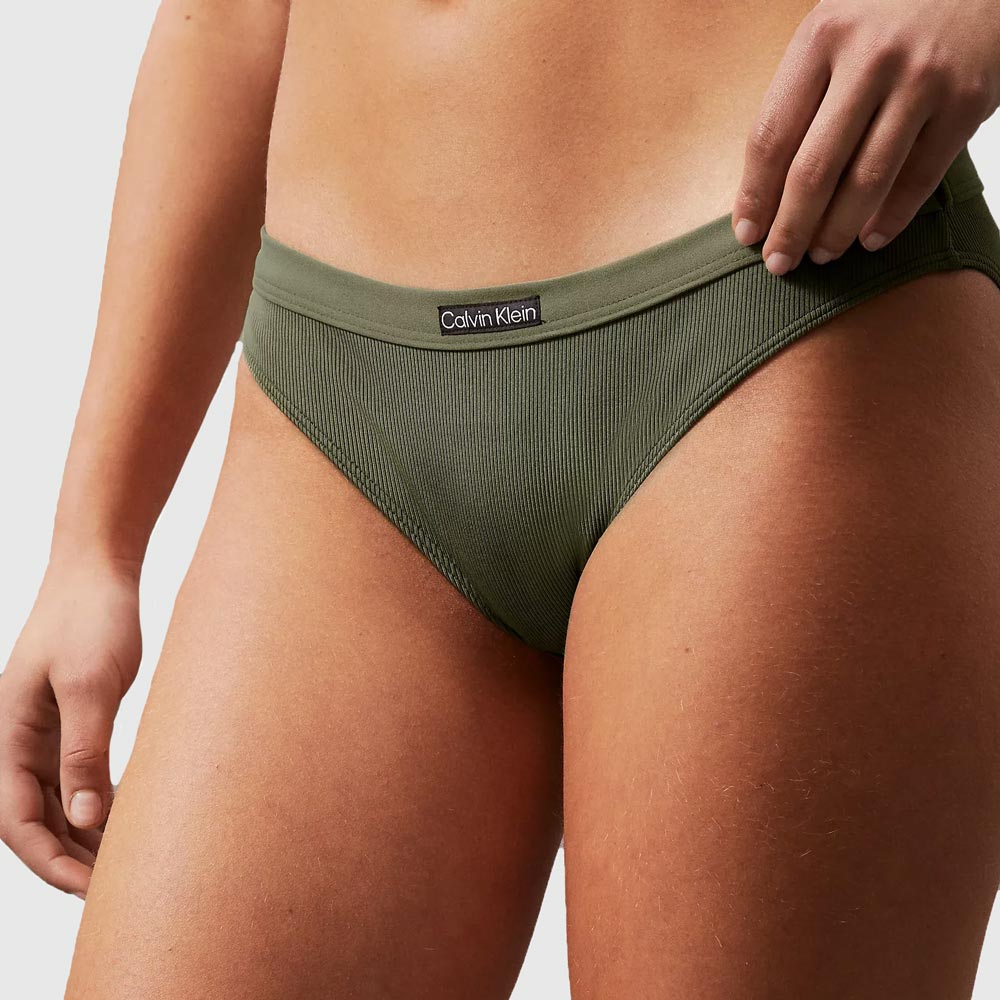 Calvin Klein Swim  Bikini Bottom - Olive|ThirdBaseUrban