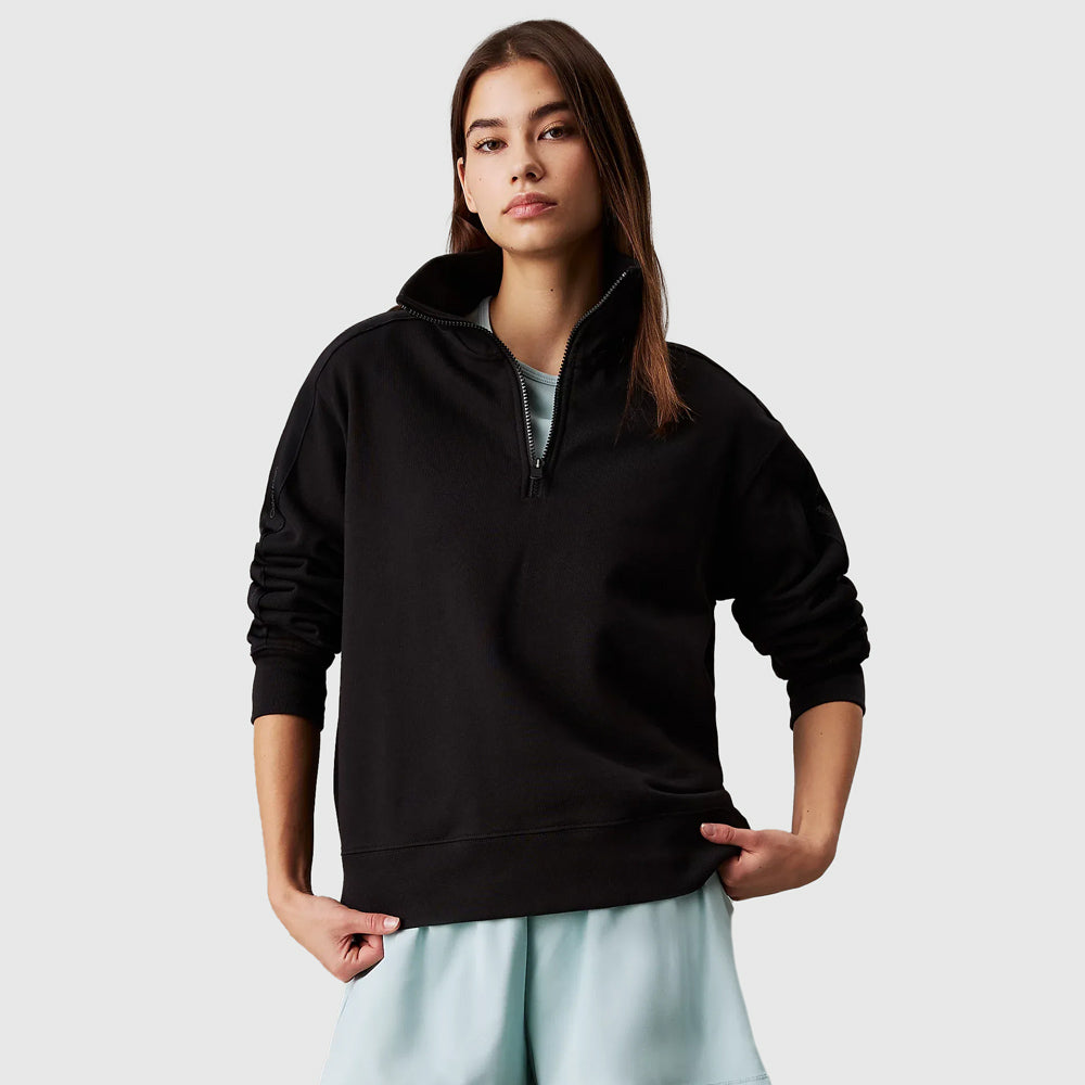 Calvin Klein Fleece Sweatshirt Black |ThirdBaseUrban