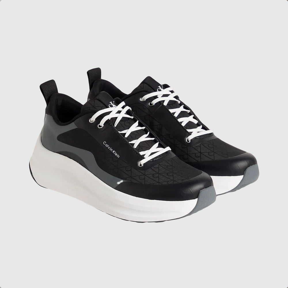 Chunky Runner Laceup Mix Aop - Grey