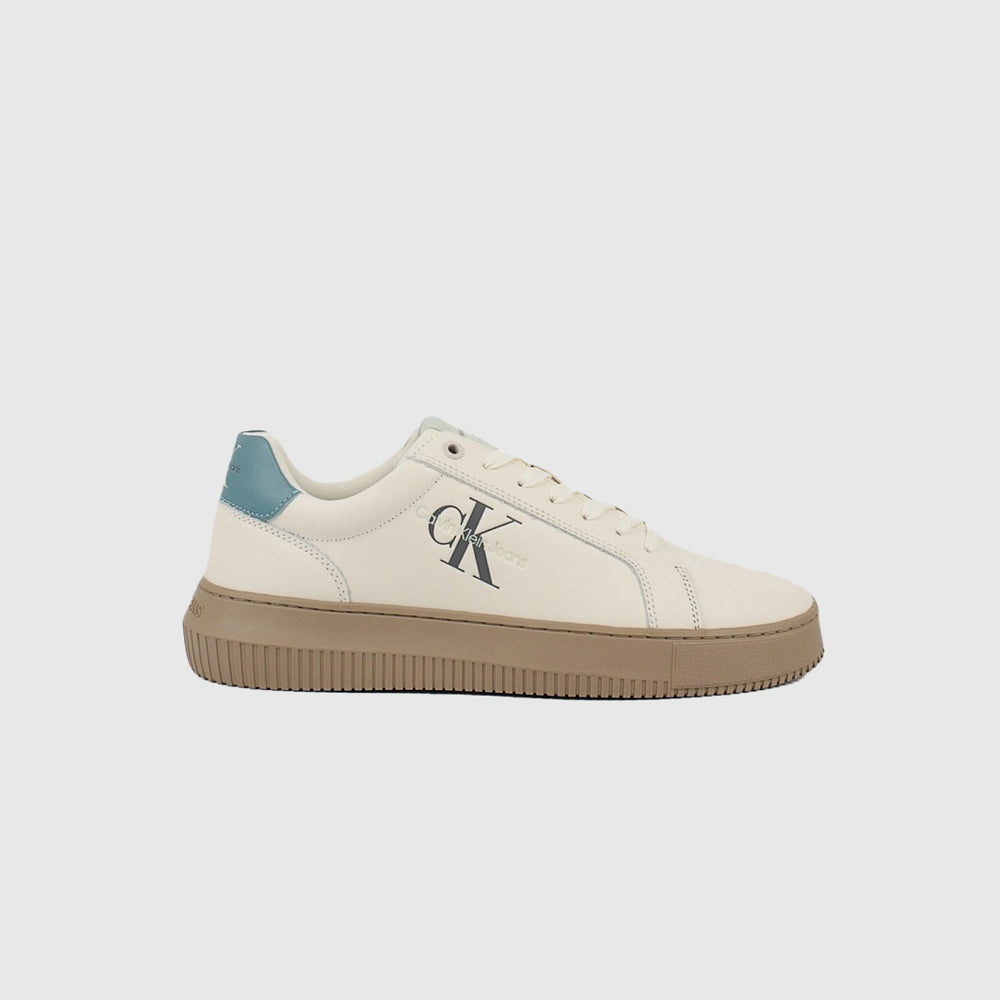 Calvin Klein Chunky Cupsole leather Sneaker - Beige |ThirdBaseUrban