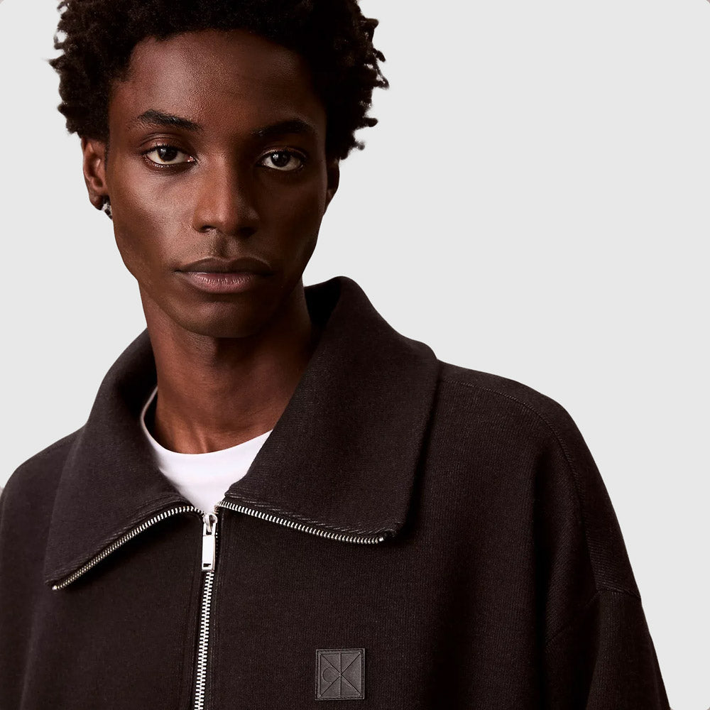 トップス crushed rib pullover Calvin Klein Brushed Rib Pullover - Black |ThirdBaseUrban