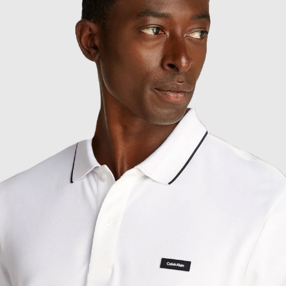 Stretch Pique Golfer - White