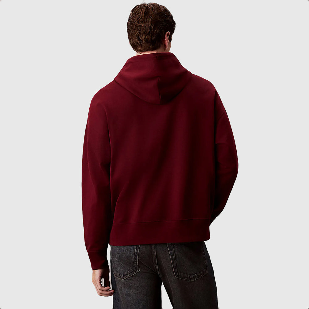 Premium Terry Ck Emblem Hoodie - Red