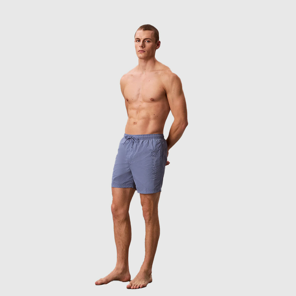 Medium Drawstring Swim Short - Blue Grey