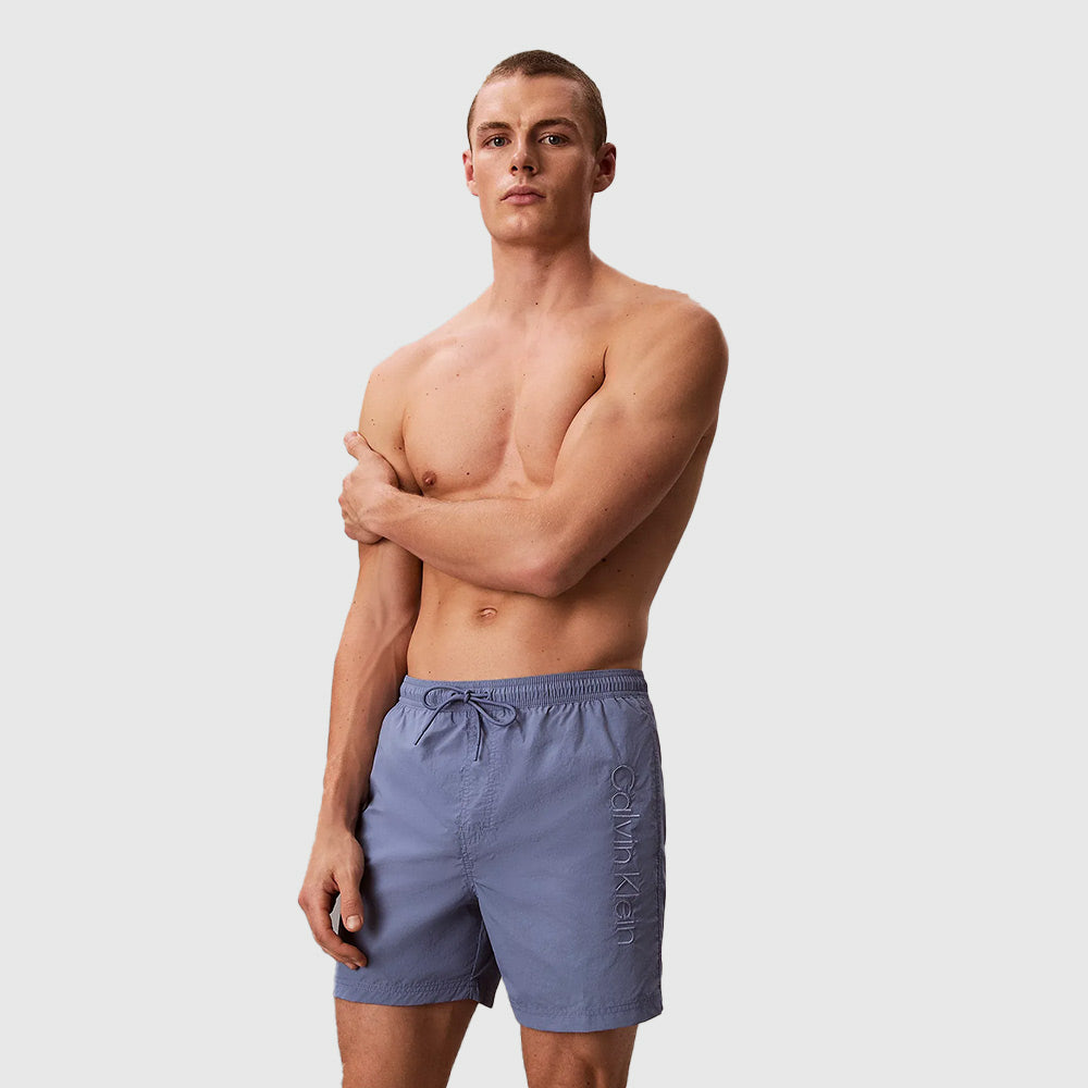 Medium Drawstring Swim Short - Blue Grey