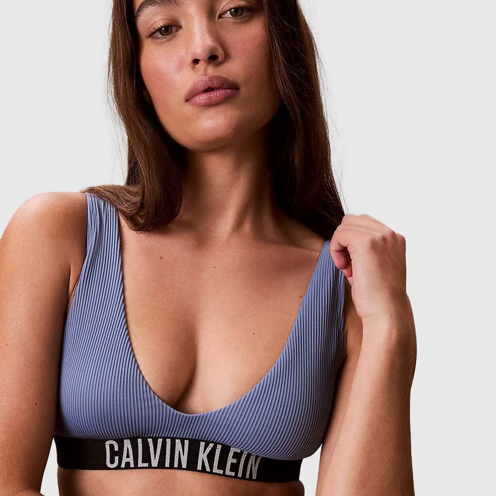 Bralette Bikini Top - Blue Grey