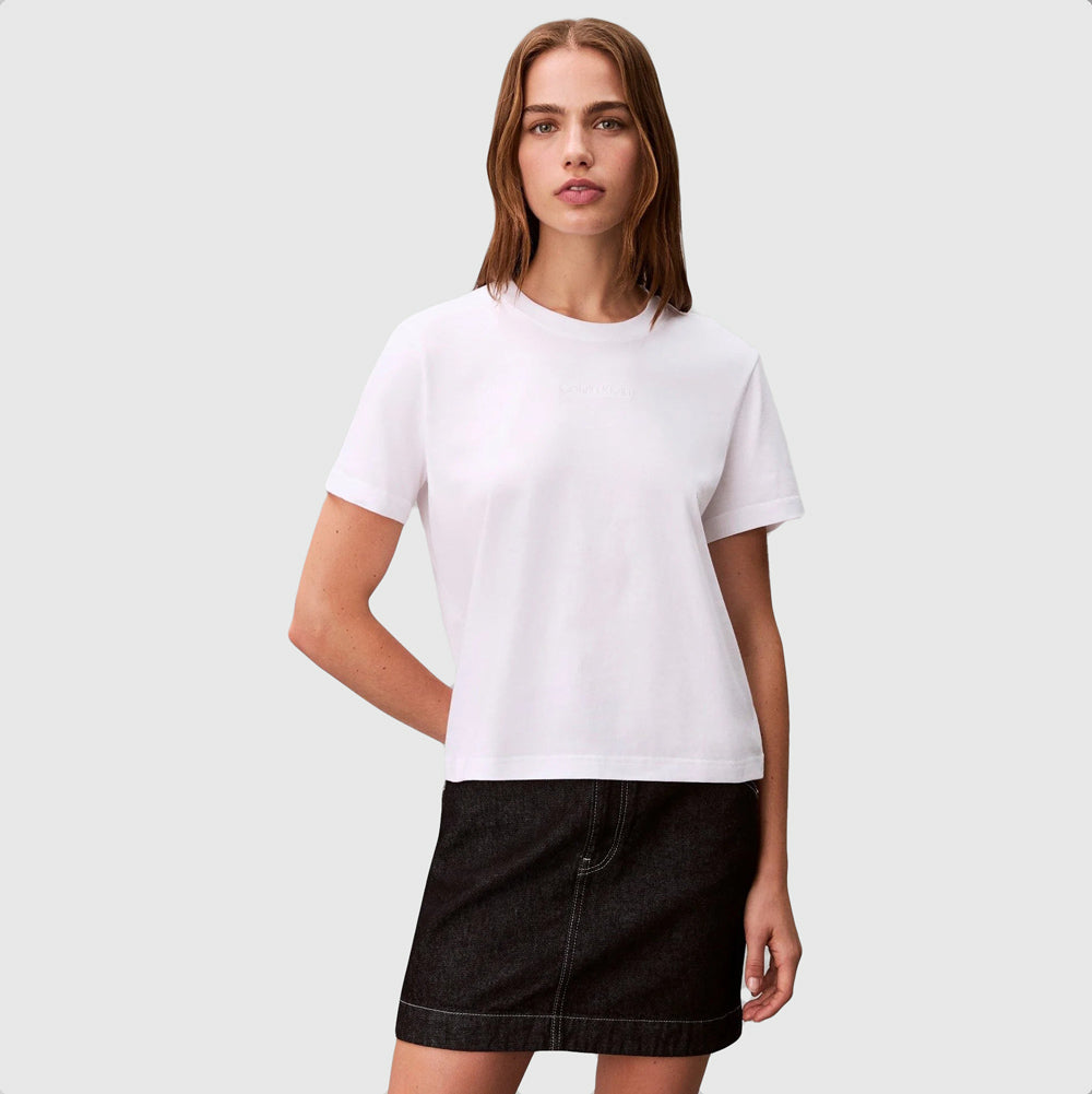 Calvin Klein Logo Graphic T-Shirt - White |ThirdBaseUrban
